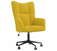 ""NEUF 2026"" CHIC Chaise de relaxation, SWEETY, Max. charge 110 kg, Jaune moutarde Velours 61.5x69x(94.5-102) cm FF5148