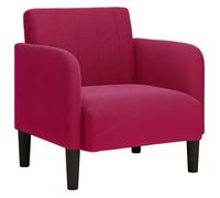 ""NEUF 2026"" CHIC Chaise simple, SWEETY, Fauteuil de salon, 1 PLACE, avec accoudoirs, rouge bordeaux 54 cm velours FF4745