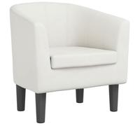 ""NEUF 2026"" CHIC Chaise simple, SWEETY, Fauteuil de salon, 1 PLACE, blanc similicuir 70x56x68 cm FF4647