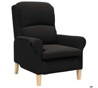 ""NEUF 2026"" CHIC Chaise simple, SWEETY, Fauteuil de salon, 1 PLACE, Noir 76x94x102 cm tissu, Sharpa FF4889