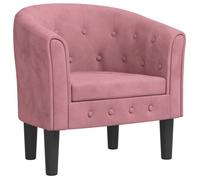 ""NEUF 2026"" CHIC Chaise simple, SWEETY, Fauteuil de salon, 1 PLACE, rose velours 70x56x68 cm FF4633