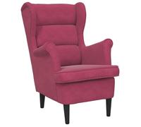 ""NEUF 2026"" CHIC Chaise simple, SWEETY, Fauteuil de salon, 1 PLACE, rouge bordeaux velours 74x84x100 cm FF4578
