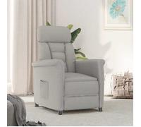 ""NEUF 2026"" CHIC Chaise simple, SWEETY, Fauteuil relax, 1 PLACE, Light Grey Gris clair 70.5x96.5x95 cm tissu, FF4672