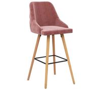 ""NEUF 2026"" CHIC Chaises de bar, SWEETY, Tabourets HAUTE, Set de 2, rose velours 48x55x106 cm CCC1375