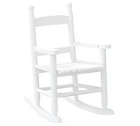 ""NEUF 2026"" CHIC Fauteuil berçante, SWEETY, Chaise simple, Pour relax, enfants blanc bois de peuplier massif 36x46.5x57 cm FF314