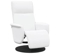 ""NEUF 2026"" CHIC Fauteuil inclinable réglable, SWEETY, inclinaison manuelle, avec repose-pieds, blanc similicuir 71x90x105 cm FF3892