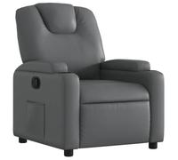 ""NEUF 2026"" CHIC Fauteuil inclinable réglable, SWEETY, inclinaison manuelle, gris similicuir 74x88x97 cm FF3533