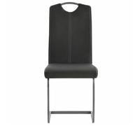 Neuf& 29768Lot de Sièges salon - Scandinave - Chaises à manger cantilever (4 pcs) - Montage simple - gris similicuir