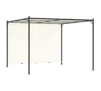 Neuf& 961 Voûte de jardin Stable - vidaXL - Pergola avec toit réglable Crème Blanc 3x3 m Acier ,39.1 kg