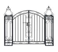 Neuf& 963 Voûte de jardin Stable - vidaXL - Portillon ornemental de jardin Fer forgé 122x20,5x100 cm,11.3 kg