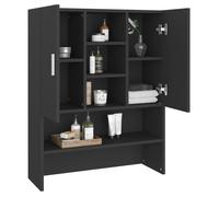 NEUF Armoire de Salle de Bain,Meuble pour buanderie, Meuble pour machine à laver - Noir 70,5 x 25,5 x 90cm FR00_50063526111