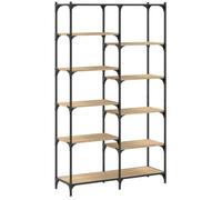 NEUF Bibliothèque/Meuble de salon/bureau - Étagère Escalier de livres, chêne sonoma 100 x 32 x 170cm ,Bois d'ingénierie et fer FR00_