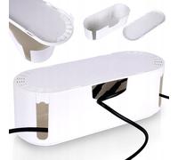 Boîte de Rangement Câbles - VILDE - 32x12x11,5 cm - Blanc - Pratique - Durable