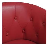 NEUF Fauteuil Rela x ant - pour adulte - Chaise cabriolet avec repose-pied rouge bordeaux similicuir - L70 x l56 x H68cm FR00_21380