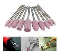 NEUFU 1/8'' 10Pcs 4-10MM Abrasif Meulage Meule Pierre Roue Polissage Ponçage Pr Dremel G