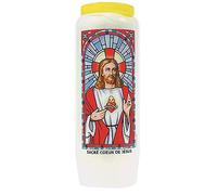 Neuvaine Sacré Coeur de Jésus | 9 jours de combustion, Hauteur 18 cm, 525 g