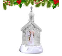 Nevalerra Boule à neige - Décoration de Noël - Édition limitée - Verre incassable à suspendre - Père Noël miniature - Design scandinave avec fantastiques lumières LED pour la décoration