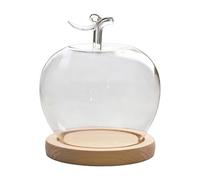 Nevalerra Vitrine en forme de dôme en verre - Élégante vitrine incurvée - Vitrine en cristal transparent - Armoire de collection décorative - Housse de protection de qualité supérieure avec base en