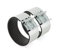 neverest® Manchette de Raccordement 125 mm - Manchette Ventilateur Ø 125 | Acier Galvanisé + Joint Anti-Vibration | Raccord Flexible pour Ventilation | Accessoire VMC | 2 pièces