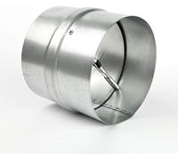neverest® RK 160 mm Raccord de Ventilation en Acier Galvanisé Avec Clapet Anti-retour et Joint en Caoutchouc