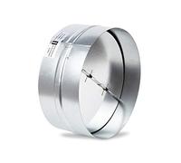 neverest® RK 200 mm Raccord de Ventilation en Acier Galvanisé Avec Clapet Anti-retour et Joint en Caoutchouc