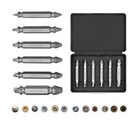 Nevoluxer Kit de 6 Extracteur Vis en Acier HSS 4341 Tourne à Gauche Extracteur de Vis Cassée Multifonction Kit Extracteur de Vis pour Bricolage Ménager et Réparation Mécanique