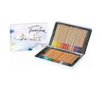 Nevskaya Palitra Lot de 48 crayons aquarelles série White Nights dans un étui en étain