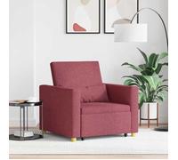 ""NEW 2026"" 3-en-1 Canapé-lit convertible - Fauteuil-lit - 1 personne - Bordeaux 90x165x87 cm tissu L6277