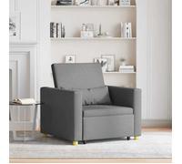 ""NEW 2026"" 3-en-1 Canapé-lit convertible - Fauteuil-lit - 1 personne - Gris foncé 90x165x87 cm tissu L6275