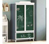 ""NEW 2026"" Armoire de chambre, Garde-robe, 1 PC, Tableau Noir ROROS Gris et blanc 90x45x165 cm L5003