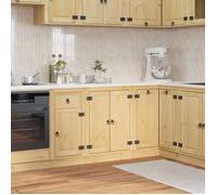 ""NEW 2026"" Armoire de cuisine 1 pc, moderne Cabinet de cuisine, avec étagère SKI Brun Miel 60x46x81,5 cm Pin massif L4834