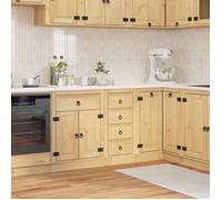 ""NEW 2026"" Armoire de cuisine 1 pc, moderne Cabinet de cuisine, avec tiroir SKI Brun Miel 40x46x81 cm Pin massif L4841