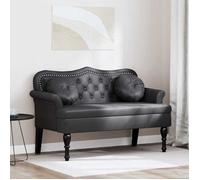 ""NEW 2026"" Banc Chesterfield - 1 pc - 110 kg par siège - Noir 120,5x65x75 cm Simili cuir L6838