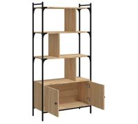 (NEW 2026)Bibliothèque - CLOUD - Cabinet/Placard pour livres - avec portes Chêne Sonoma 76,5x30x154,5 cm - Bois d'ingénierie 6957531