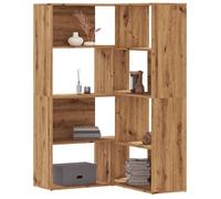 ""NEW 2026"" Bibliothèque d'angle, 1 pc, cabinet de livres, pour salon, 4 niveaux chêne artisanal bois ingénierie 85x85x140 cm L682