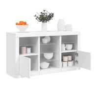 ""NEW 2026"" Buffet Classique, Armoire latérale, pour salon, avec lumières LED blanc 123x37x67 cm L3454