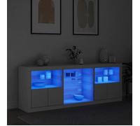 ""NEW 2026"" Buffet Classique, Armoire latérale, pour salon, avec lumières LED blanc 181,5x37x67 cm L3428