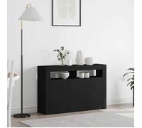 ""NEW 2026"" Buffet Classique, Armoire latérale, pour salon, Noir 116x30x75 cm Bois d'ingénierie L3616