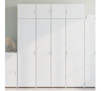 ""NEW 2026"" Buffet haut, 1 PC, MODERNE Highboard, blanc 80x42,5x185 cm bois d'ingénierie L3254