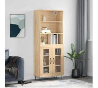 ""NEW 2026"" Buffet haut, 1 PC, MODERNE Highboard, Chêne sonoma 69,5x34x180 cm Bois d'ingénierie L2056