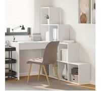 ""NEW 2026"" Bureau d'écriture - 1 pc - Table d'angle moderne - Blanc 101,5x149,5x149,5 cm Bois d'ingénierie L1599