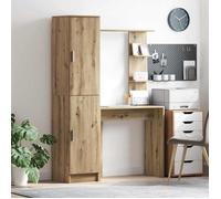 ""NEW 2026"" Bureau lot de 2, avec Haut meuble, Entretien facile, Chêne artisanal 113.5x39x168 cm L1544