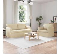 ""NEW 2026"" Canapé lot de 2 - Sofa set - 4-6 PERSONNES - Crème 162x80x85 cm L1672