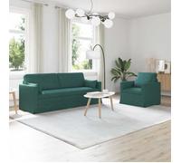 ""NEW 2026"" Canapé lot de 2 - Sofa set - 4-6 PERSONNES - Vert foncé 198x78x80 cm L1684