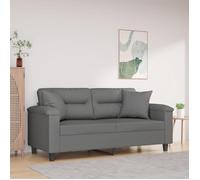 ""NEW 2026"" Canapé moderne - Design ergonomique - pour salon - 2 places avec oreillers gris foncé 140 cm L2057