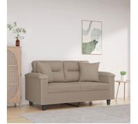 ""NEW 2026"" Canapé moderne - Design ergonomique - pour salon - 2 places avec oreillers taupe 120 cm tissu microfibre L2049