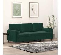 ""NEW 2026"" Canapé moderne - Design ergonomique - pour salon - 3 places avec oreillers vert foncé 180 cm velours L1978