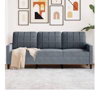 ""NEW 2026"" Canapé moderne - Design ergonomique - pour salon - à 3 places Gris foncé 180 cm Velours L2494
