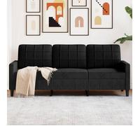 ""NEW 2026"" Canapé moderne - Design ergonomique - pour salon - à 3 places Noir 180 cm Velours L2498