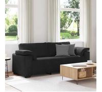 ""NEW 2026"" Canapé moderne - Design ergonomique - pour salon - à 3 places noir 220x77x82 cm velours L2714